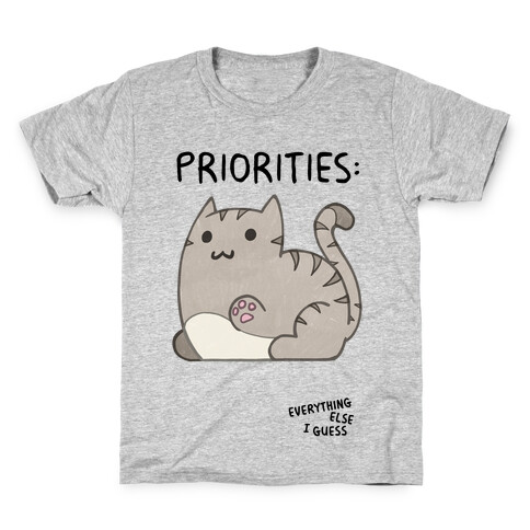 Cat Priorities Kids T-Shirt