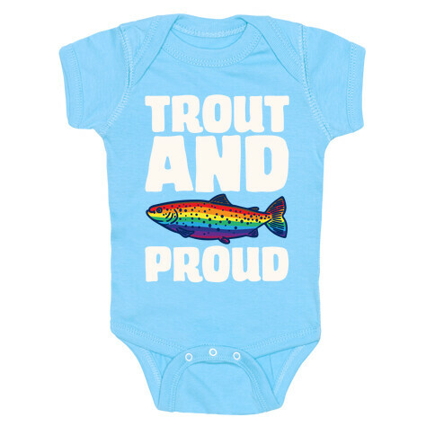 Trout And Proud White Print Baby One-Piece
