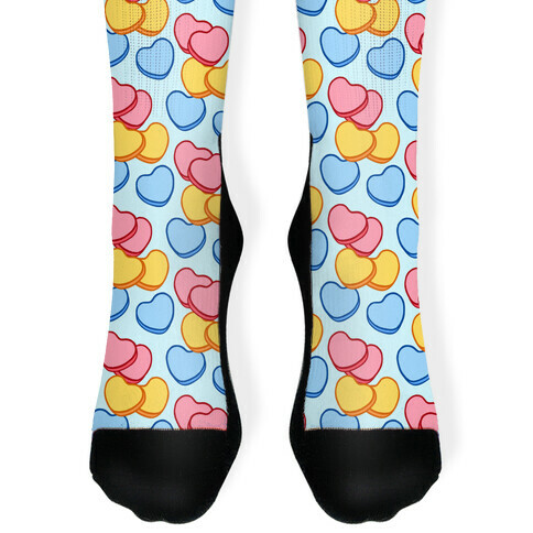 Candy Hearts Socks Blue Sock