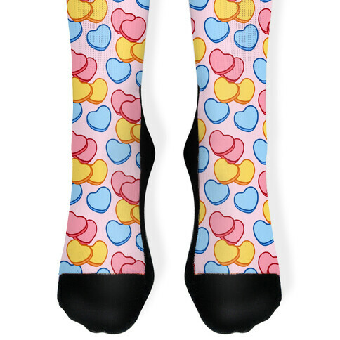 Candy Hearts Socks Pink Sock