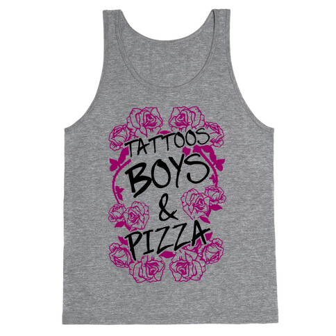 Tattoos Boys & Pizza Tank Top