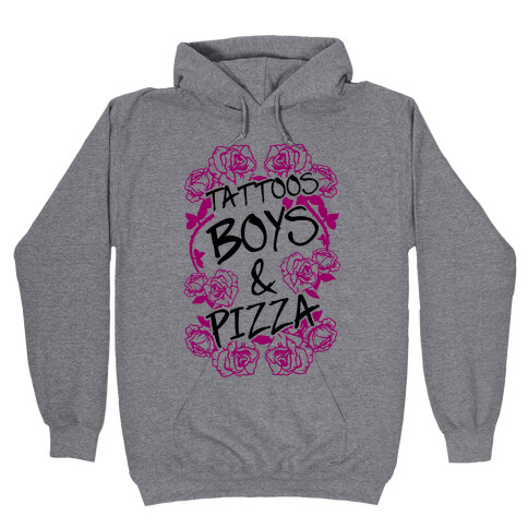 Tattoos Boys & Pizza Hooded Sweatshirt