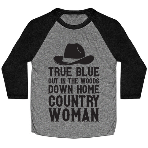True Blue Country Woman Baseball Tee
