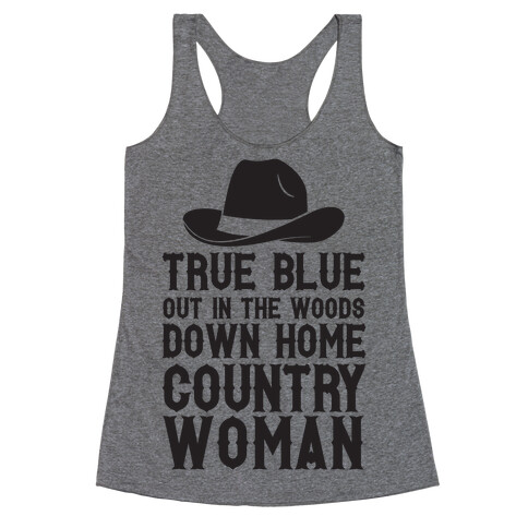 True Blue Country Woman Racerback Tank Top