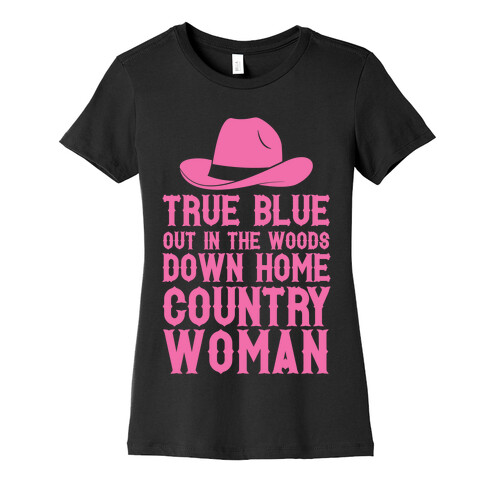 True Blue Country Woman Womens T-Shirt