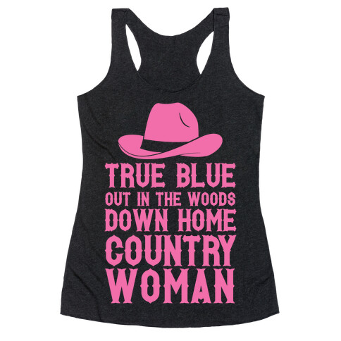 True Blue Country Woman Racerback Tank Top