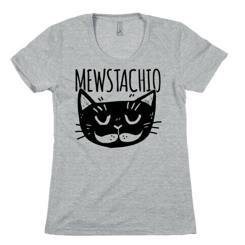 Mewstachio Womens T-Shirt