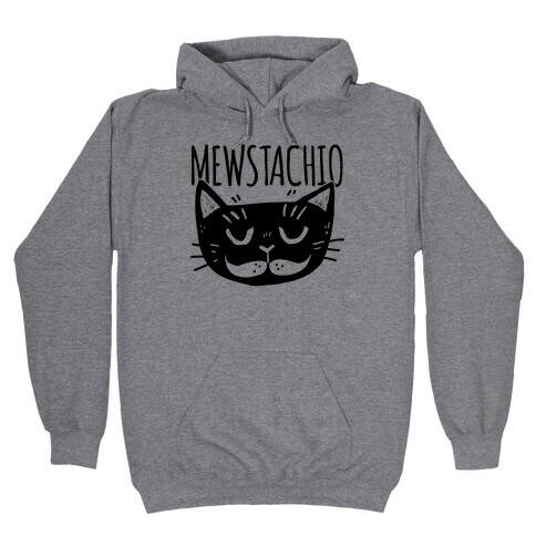 Mewstachio Hooded Sweatshirt