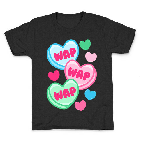 WAP WAP WAP Candy Hearts Parody White Print Kids T-Shirt