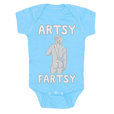 Artsy Fartsy White Print Baby One-Piece