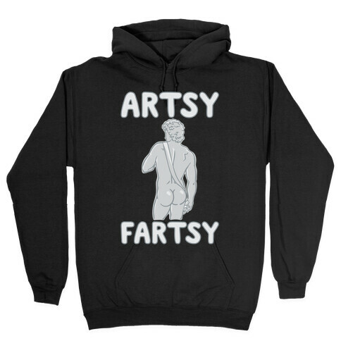 Artsy Fartsy White Print Hooded Sweatshirt