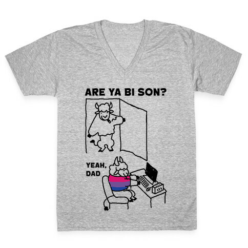 Are Ya Bi son? V-Neck Tee Shirt