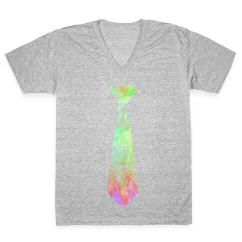 Tie Dyed Tie V-Neck Tee Shirt