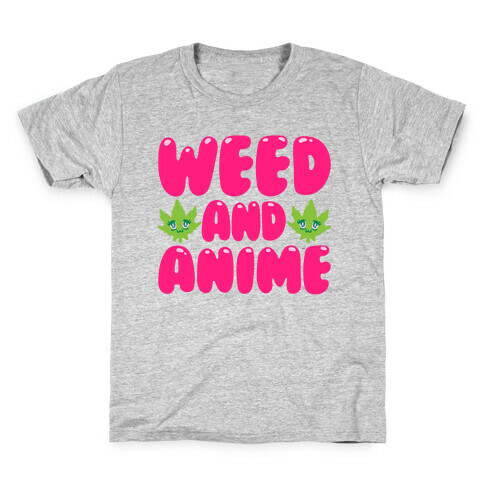 Weed And Anime  Kids T-Shirt