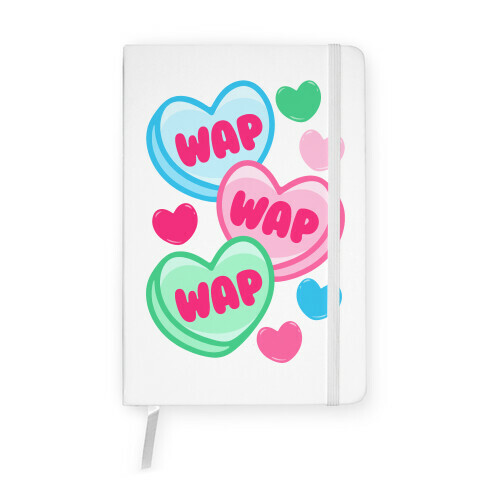 WAP WAP WAP Candy Hearts Parody Notebook