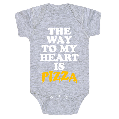 The Way To My Heart Is Pizza Baby One-Piece