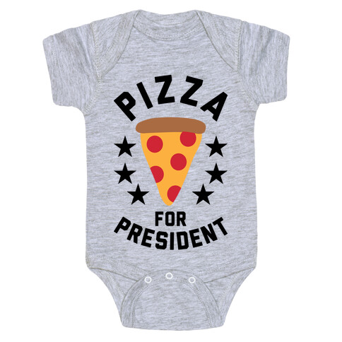 Pizza For President Baby One-Piece