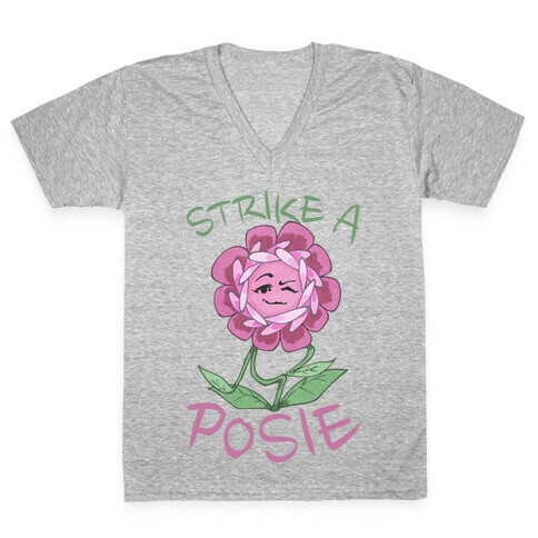 Strike A Posie V-Neck Tee Shirt