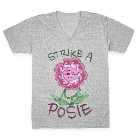 Strike A Posie V-Neck Tee Shirt