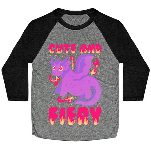 Cute and Fiery Dragon Baseball Tee