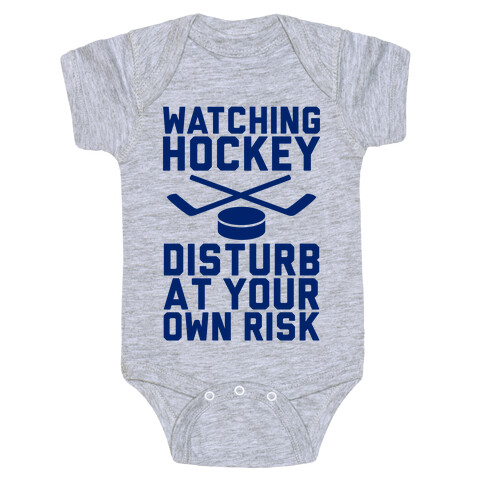 Watching Hockey Baby One-Piece