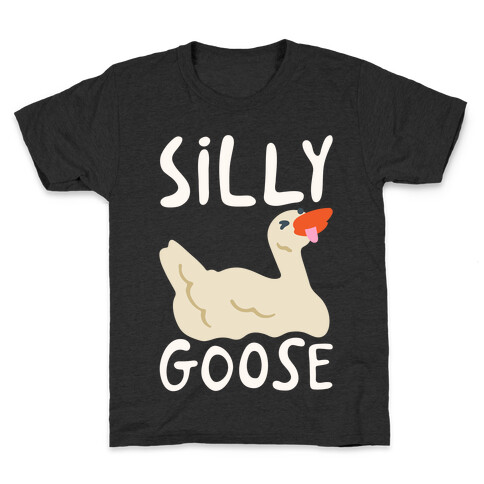 Silly Goose White Print Kids T-Shirt