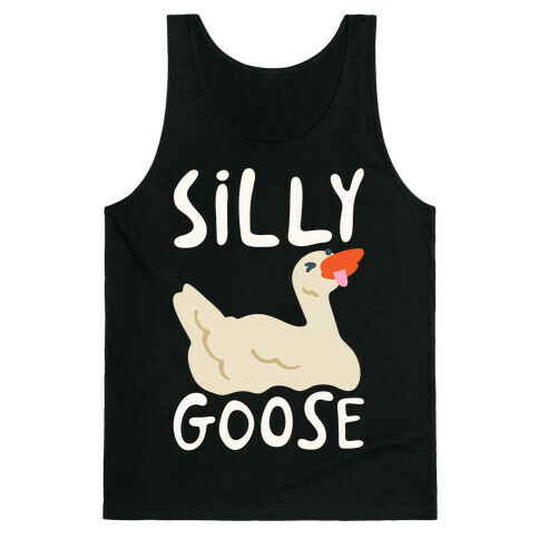 Silly Goose White Print Tank Top