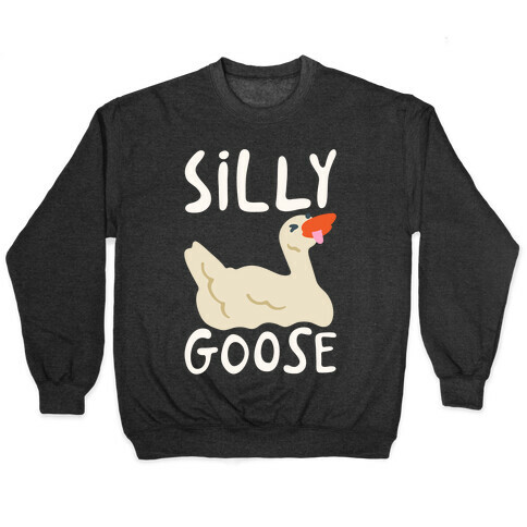 Silly Goose White Print Pullover