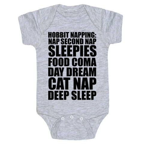 Hobbit Napping Nap Second Nap Sleepies Food Coma Day Dream Cat Nap Deep Sleep Baby One-Piece