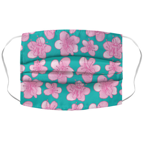 Cherry Blossom Vagina Pattern Accordion Face Mask