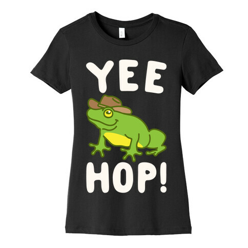 Yee Hop White Print Womens T-Shirt