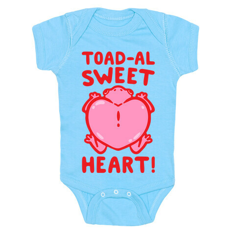 Toad-al Sweet Heart White Print Baby One-Piece