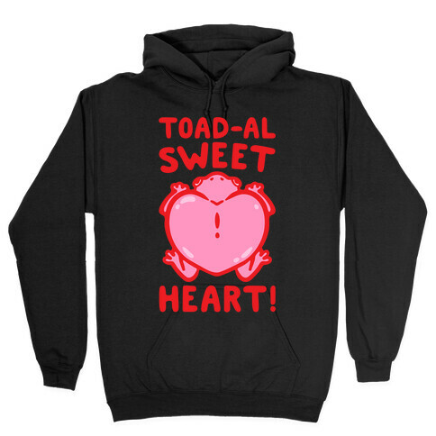 Toad-al Sweet Heart White Print Hooded Sweatshirt