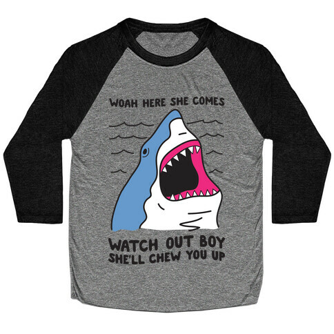 Maneater Shark Baseball Tee