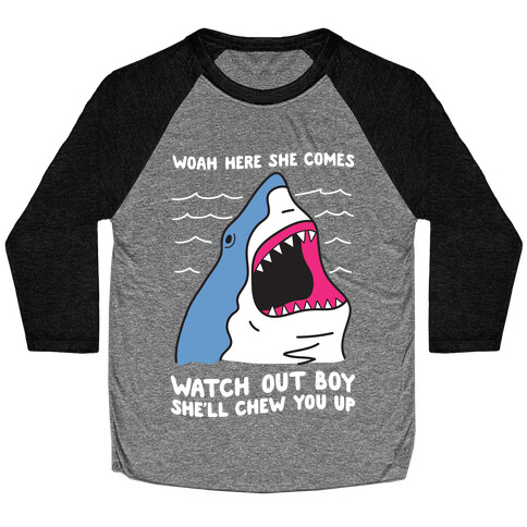 Maneater Shark Baseball Tee