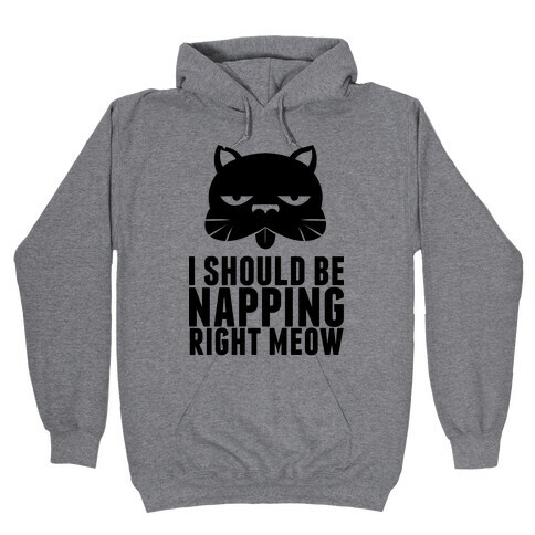 I Should Be Napping Right Meow Hooded Sweatshirt