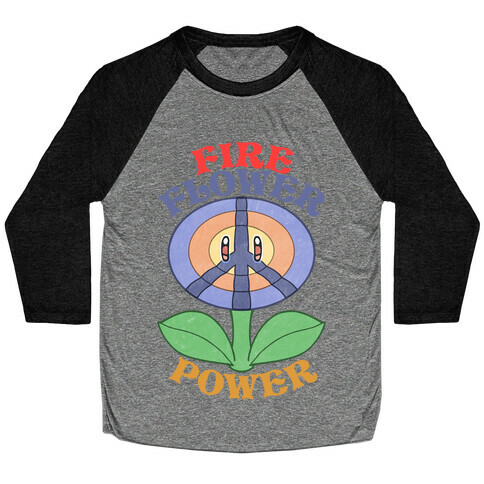 Fire Flower Power Baseball Tee