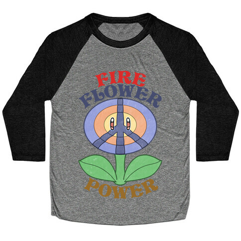 Fire Flower Power Baseball Tee