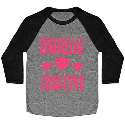 Individually Unique Together Complete Baseball Tee