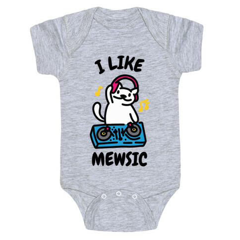 I Like Mewsic  Baby One-Piece