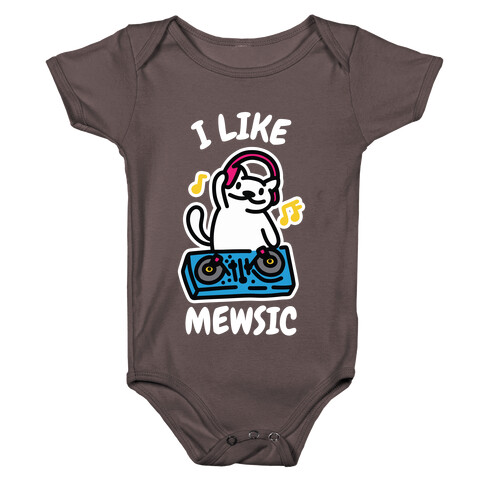 I Like Mewsic  Baby One-Piece