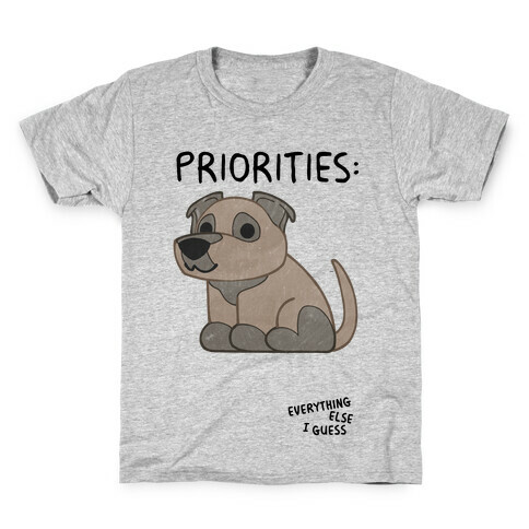 Pit Bull Priorities Kids T-Shirt