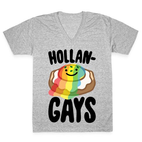 Hollangays Parody V-Neck Tee Shirt