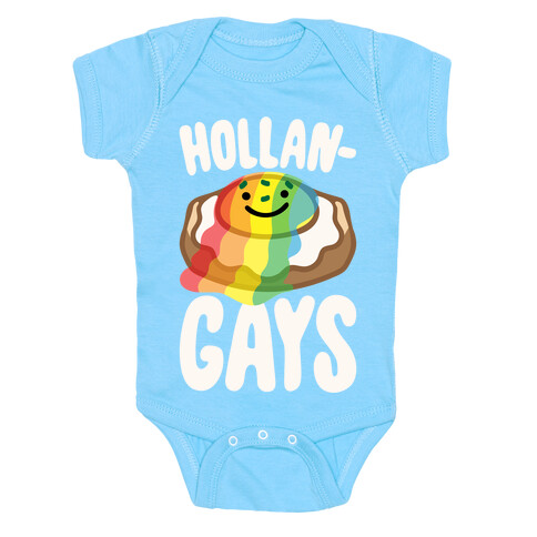 Hollangays Parody White Print Baby One-Piece