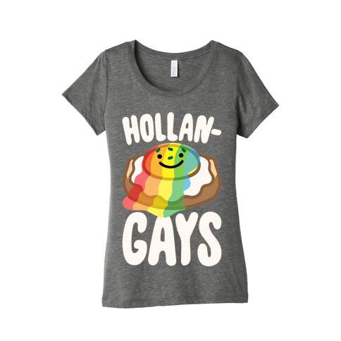 Hollangays Parody White Print Womens T-Shirt