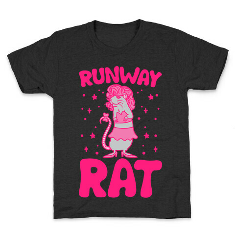 Runway Rat White Print Kids T-Shirt