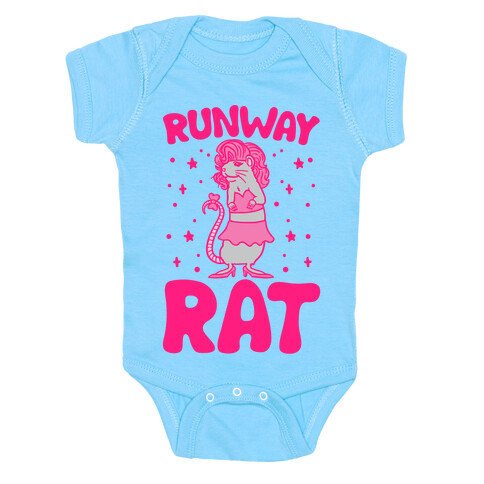 Runway Rat White Print Baby One-Piece