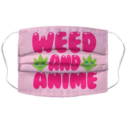 Weed And Anime Accordion Face Mask