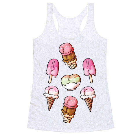 Ice Cream Butts Racerback Tank Top