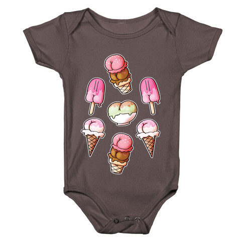 Ice Cream Butts Baby One-Piece